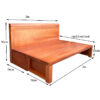Giường gấp gỗ xoan đào tự nhiên MS 3195 - Hình ảnh 2