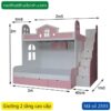 Giường 2 tầng trẻ em màu hồng MS 2593 - Hình ảnh 5