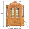 Mẫu tủ rượu đẹp gỗ gõ đỏ MS 3144 - Hình ảnh 4