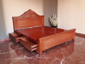 Mẫu giường gỗ đơn giản đẹp