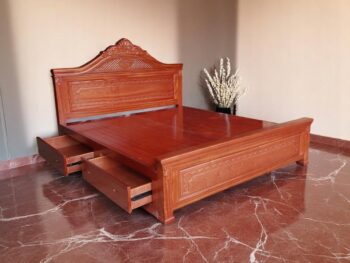 Mẫu giường gỗ đơn giản đẹp