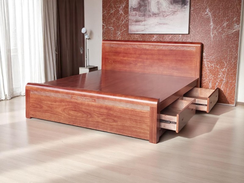 Mẫu giường gỗ đơn giản đẹp phù hợp với mọi không gian sống 1 Mẫu giường gỗ đơn giản đẹp