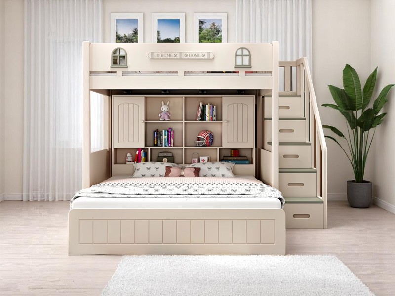 3 mẫu giường tầng gỗ thiết kế thông minh 2 Mẫu giường tầng gỗ thiết kế thông minh