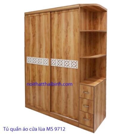 Mẫu tủ quần áo cửa lùa MS 9712 Giá 1m8 = 8.000.000