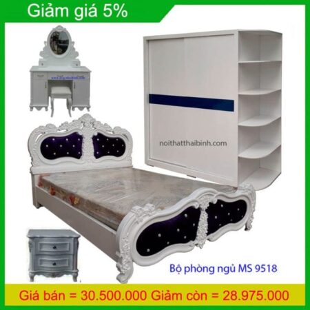 Bộ phòng ngủ đẹp MS 9518 Giá bộ = 30.500.000 giảm 10% còn = 28.975.000