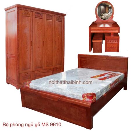 Bộ nội thất phòng ngủ gỗ MS 9610 Giá bộ = 27.900.000