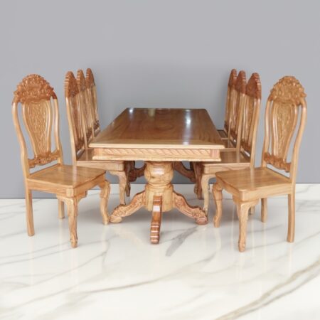 Bộ bàn ăn 8 ghế gỗ gõ đỏ MS 3197