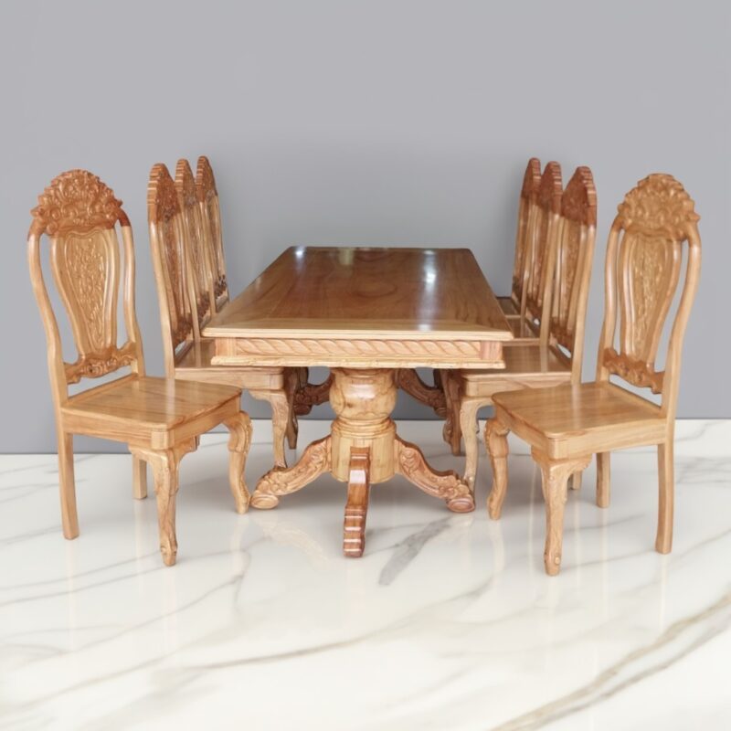 Bộ bàn ăn 8 ghế gỗ gõ đỏ MS 3197 - Ảnh 5