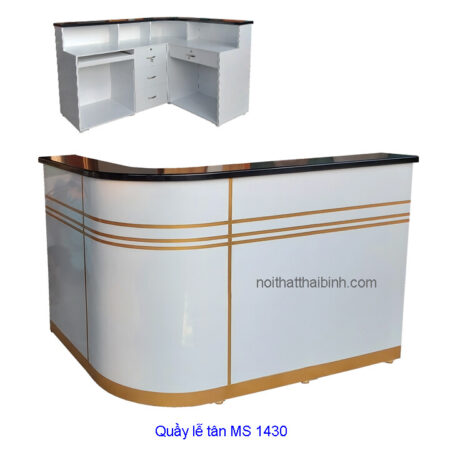 Quầy lễ tân đẹp MS 1430 Giá bán= 12.000.000đ giảm còn= 10.000.000đ