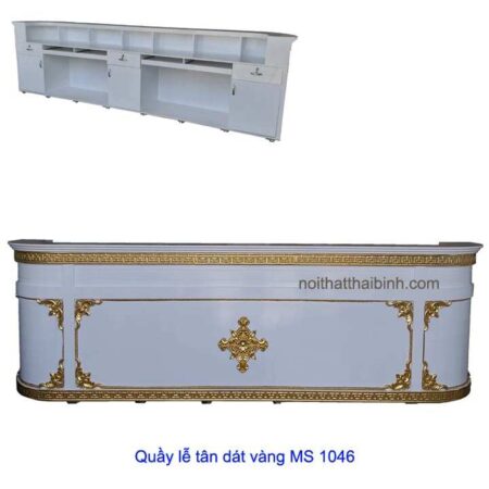 Quầy lễ tân dát vàng MS 1046 Giá bán = 25.000.000 đ