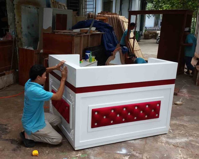 Quầy tính tiền  MS 8963 Size : 1m4 x 1m08 x 0m47 Giá: 7.700.000 - Ảnh 3