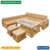 Sofa góc gỗ sồi tự nhiên MS 2849