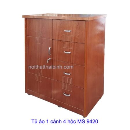 Tủ áo 1 cánh 4 hộc MS 9420 Giá 1m2 = 3.500.000