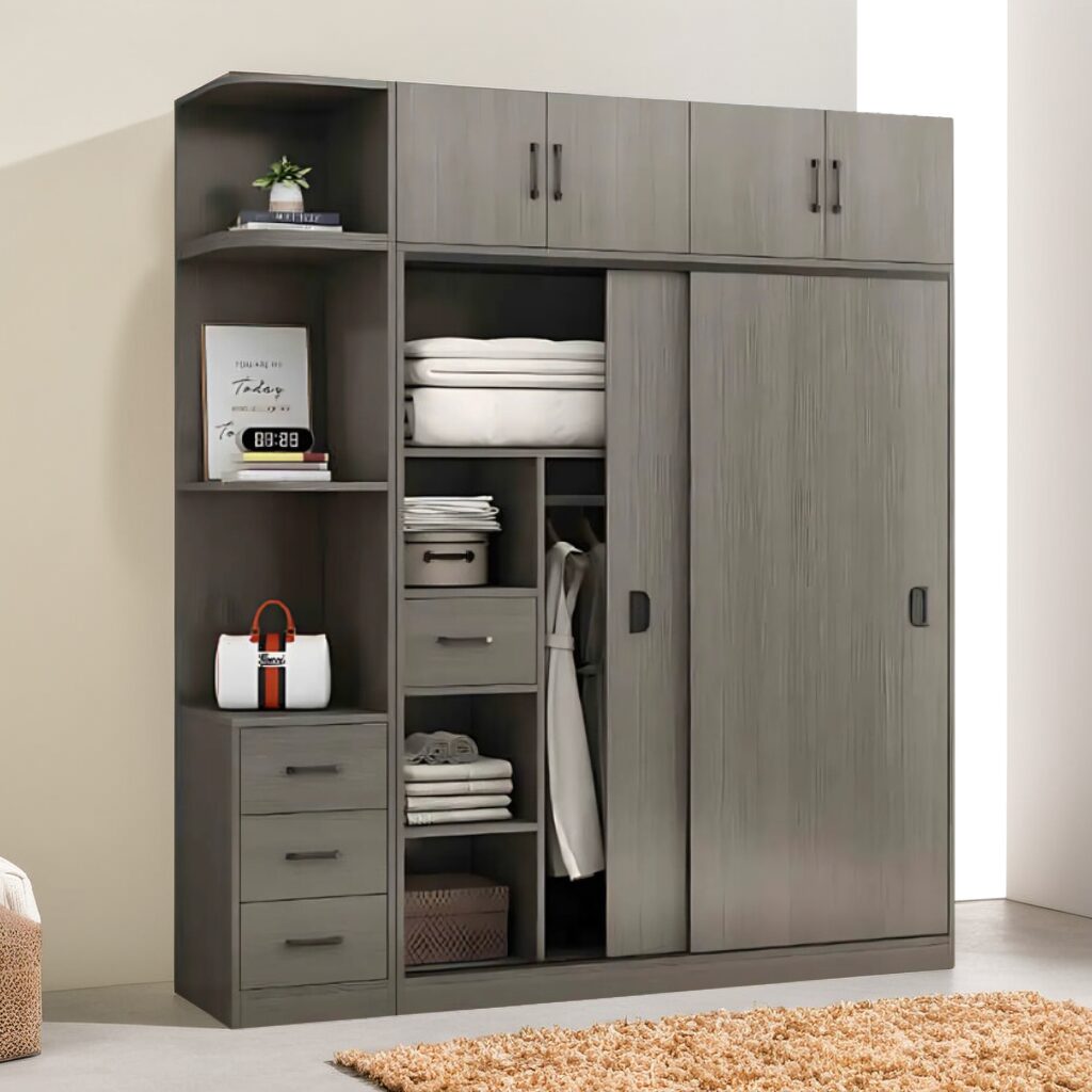 Tủ Áo 2 Tầng cửa lùa có kệ trang trí MS 3196 2 Tủ Áo 2 Tầng cửa lùa có kệ trang trí MS 3196 - Ảnh 2