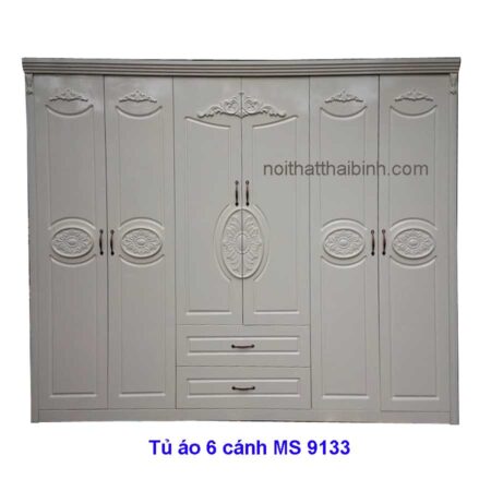 Tủ áo 6 cánh cao cấp MS 9133 Giá 2m8 : 18.000.000