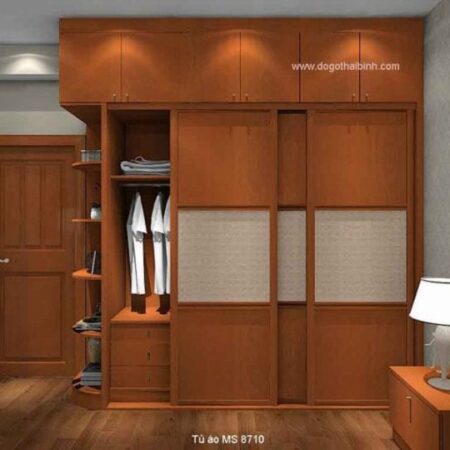 Tủ áo gỗ mdf xoan MS : 8710  Giá :  2.500.000/m2