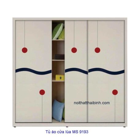 Tủ áo cửa lùa MS 9193 Giá 2m0 = 9.000.000