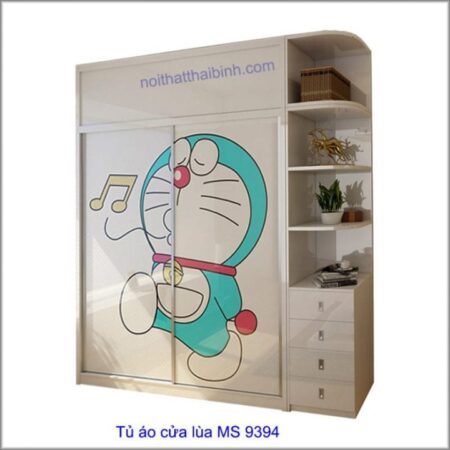 Tủ áo cửa lùa 2 tầng Doraemom MS 9394 Giá 1m8 = 11.000.000