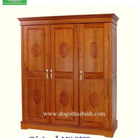Tủ áo gỗ căm xe MS : 8388  Giá : 1m6 = 17.600.000	  Nội thất Thái Bình MS Giao hàng tận nơi