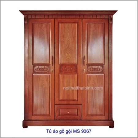 Tủ áo gỗ gội MS 9367 Giá 1m6 = 12.500.000