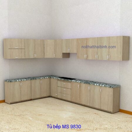 Tủ bếp đẹp hiện đại MS 9830 Giá 9m tủ = 27.000.000