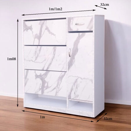 Mẫu tủ giày dép hiện đại MS 3215