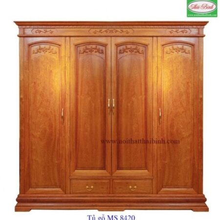 Tủ áo gỗ gõ đỏ MS : 8420  Giá : 1m8= 35.910.000