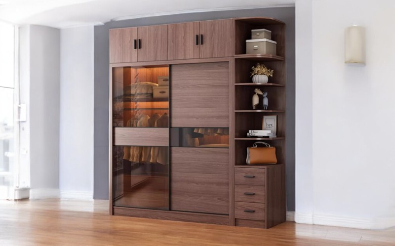 Tủ quần áo gỗ công nghiệp tại quận 7 hiện đại đẹp mắt