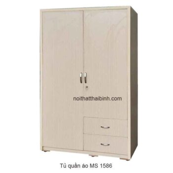 Tủ quần áo 2 cánh cửa MS 1586 Giá bán= 5,500,000đ giảm còn= 4,500,000đ