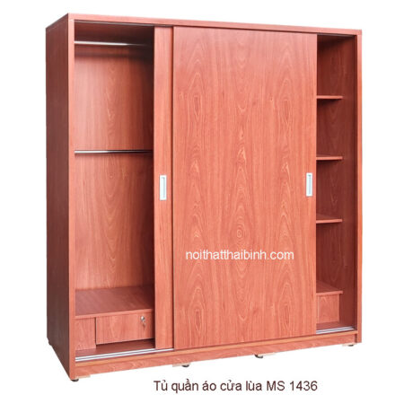 Tủ quần áo 2 cánh lùa MS 1436 Giá bán= 9.000.000đ giảm còn= 8.000.000đ