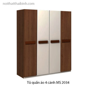 Tủ quần áo 4 cánh 1m8 hiện đại MS 2034