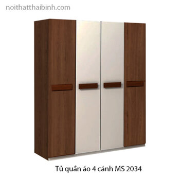Tủ quần áo 4 cánh 1m8 hiện đại MS 2034