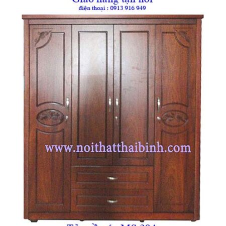 Tủ áo gỗ cn xoan 4 cánh 1m8 MS : 394 Giá :  2m0 = 7.600.000