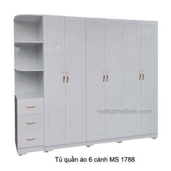 Tủ quần áo 6 cánh MS 1788