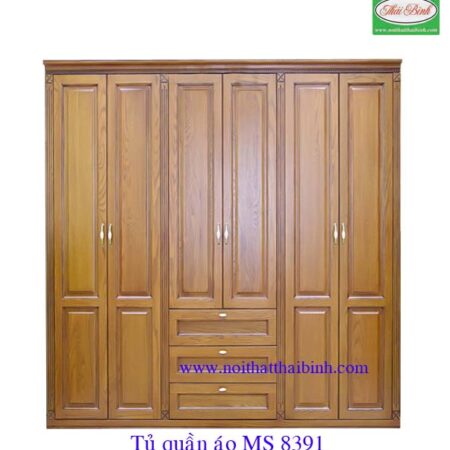 Tủ áo gỗ mdf xoan MS : 8391  Giá : 2m0= 8.000.000