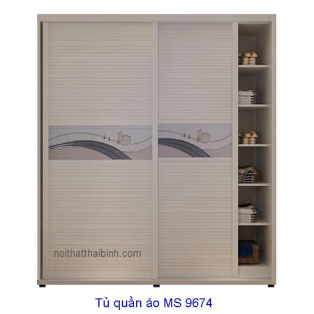 Tủ quần áo MS 9674 Giá 1m6 = 7.000.000