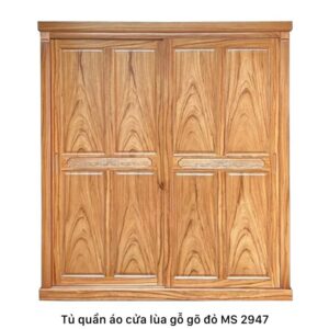 Tủ quần áo cửa lùa gỗ gõ đỏ MS 2947