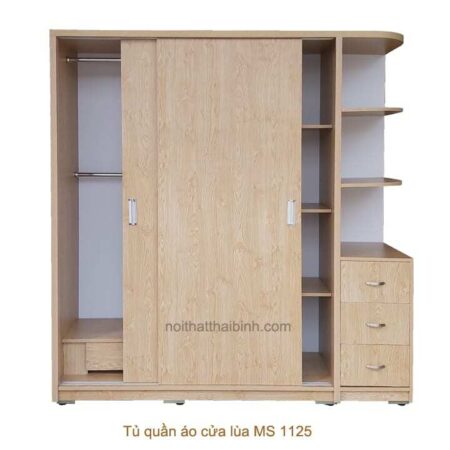 Tủ quần áo cửa trượt melamine MS 1125 Giá bán = 10.000.000đ giảm còn = 9.000.000 đ