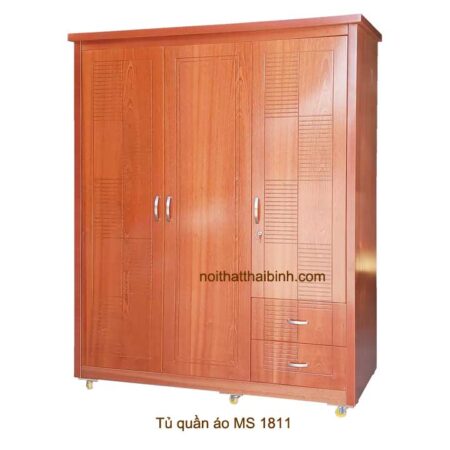 Tủ quần áo gỗ công nghiệp 2 buồng MS 1811