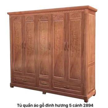 Tủ quần áo gỗ đinh hương 5 cánh MS 2904
