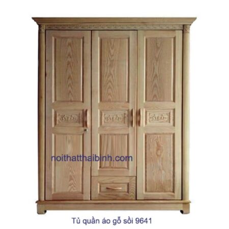 Tủ quần áo gỗ sồi tphcm MS 9641 Giá =11.500.000