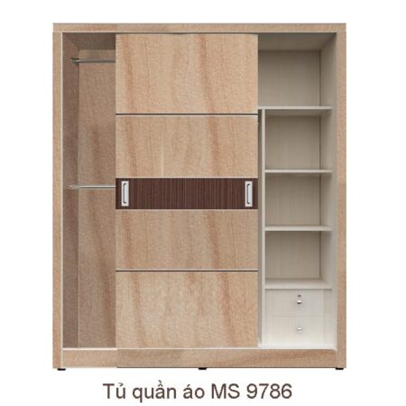 Tủ quần áo MFC cao cấp MS 9786 Giá 1m6 = 6.500.000