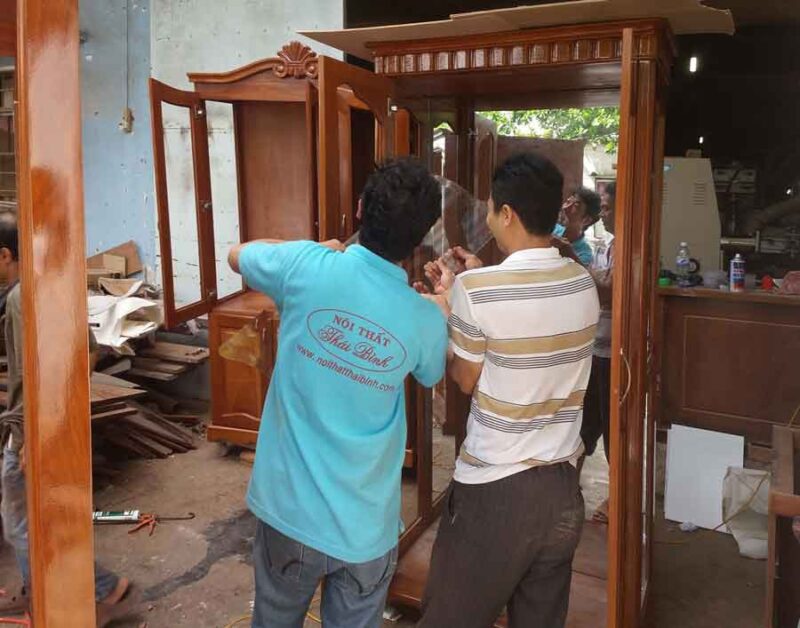 Tủ rượu gỗ căm xe MS 8991  Giá : 1m2=15.600.000 - Ảnh 5