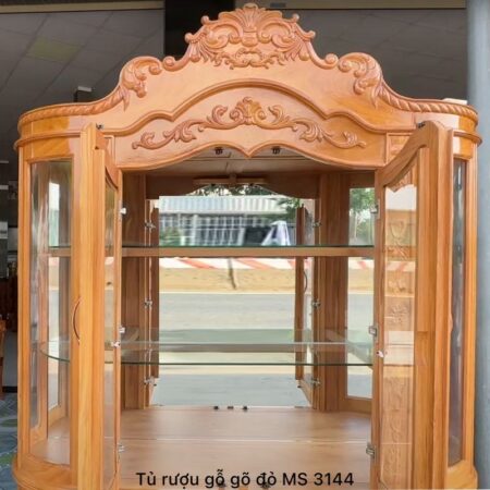 Tủ rượu gỗ sồi tự nhiên cao cấp MS 3231