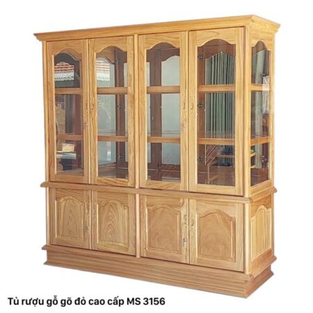 Tủ rượu gỗ sồi tự nhiên cao cấp MS 3231