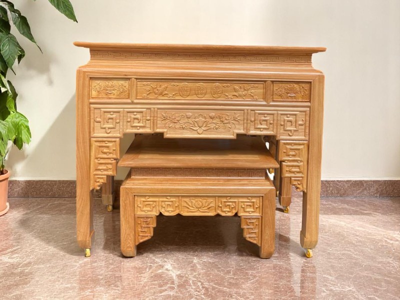 3 tủ thờ 3 tầng đẹp phù hợp mọi không gian thờ cúng 1 Tủ thờ 3 tầng đẹp