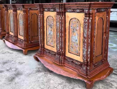 Bảo quản tủ thờ tam cấp gỗ tự nhiên bền đẹp
