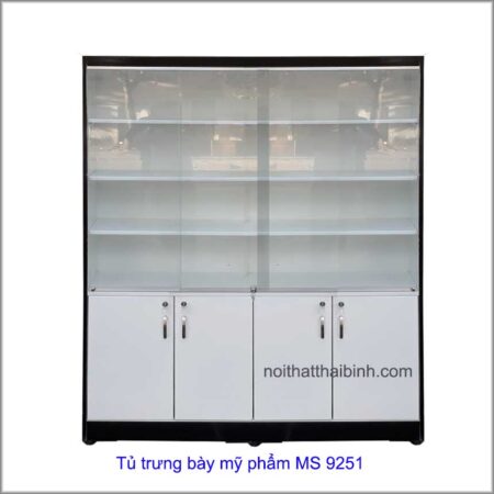 Tủ trưng bày mỹ phẩm cửa kính lùa MS 9251 giá 1m0 = 4.400.000