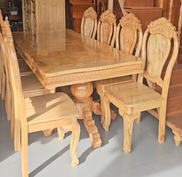Bàn Ăn Gỗ Đẹp Tại Thủ Đức: Kinh Nghiệm Chọn Mua Từ Thợ Mộc 15 Năm 7 Bàn ăn gỗ tự nhiên bền đẹp tại Thủ Đức