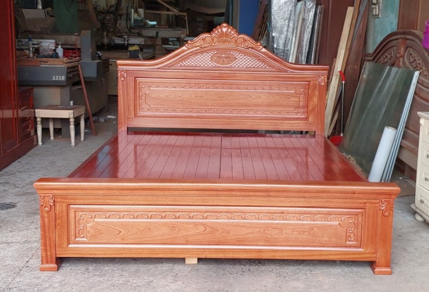 5 mẹo lựa chọn giường gỗ bền đẹp và bảng giá 5 loại gỗ tốt 9 Giường gỗ phòng ngủ